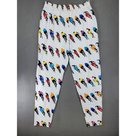 Colours by Alexander Julian Other - Colours Alexander Julian Lounge Pants M White Vintage Bicycle Print 90s Cotton
